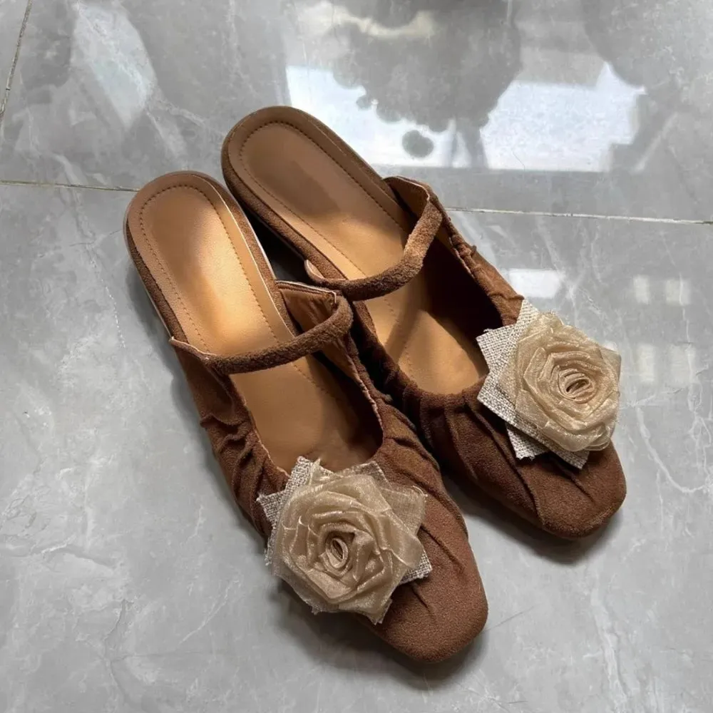 Square Toe Flats Slip-Ons