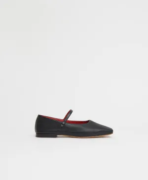 Square Toe Mary Jane - Black/Flamma
