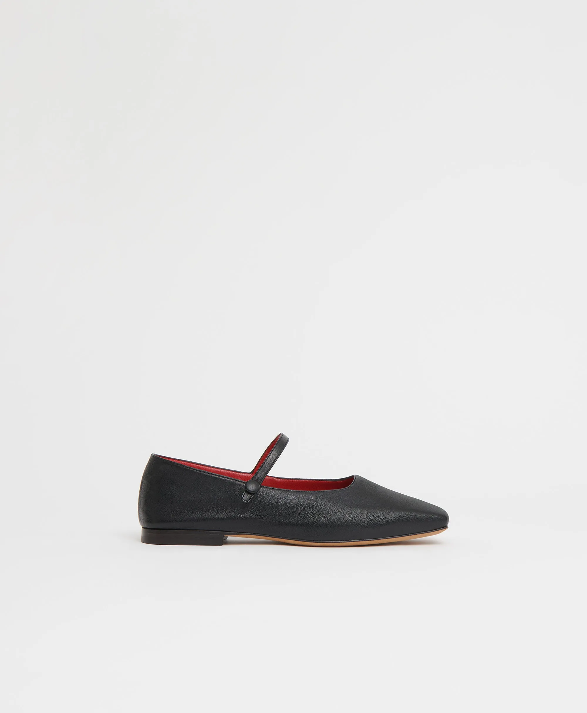 Square Toe Mary Jane - Black/Flamma