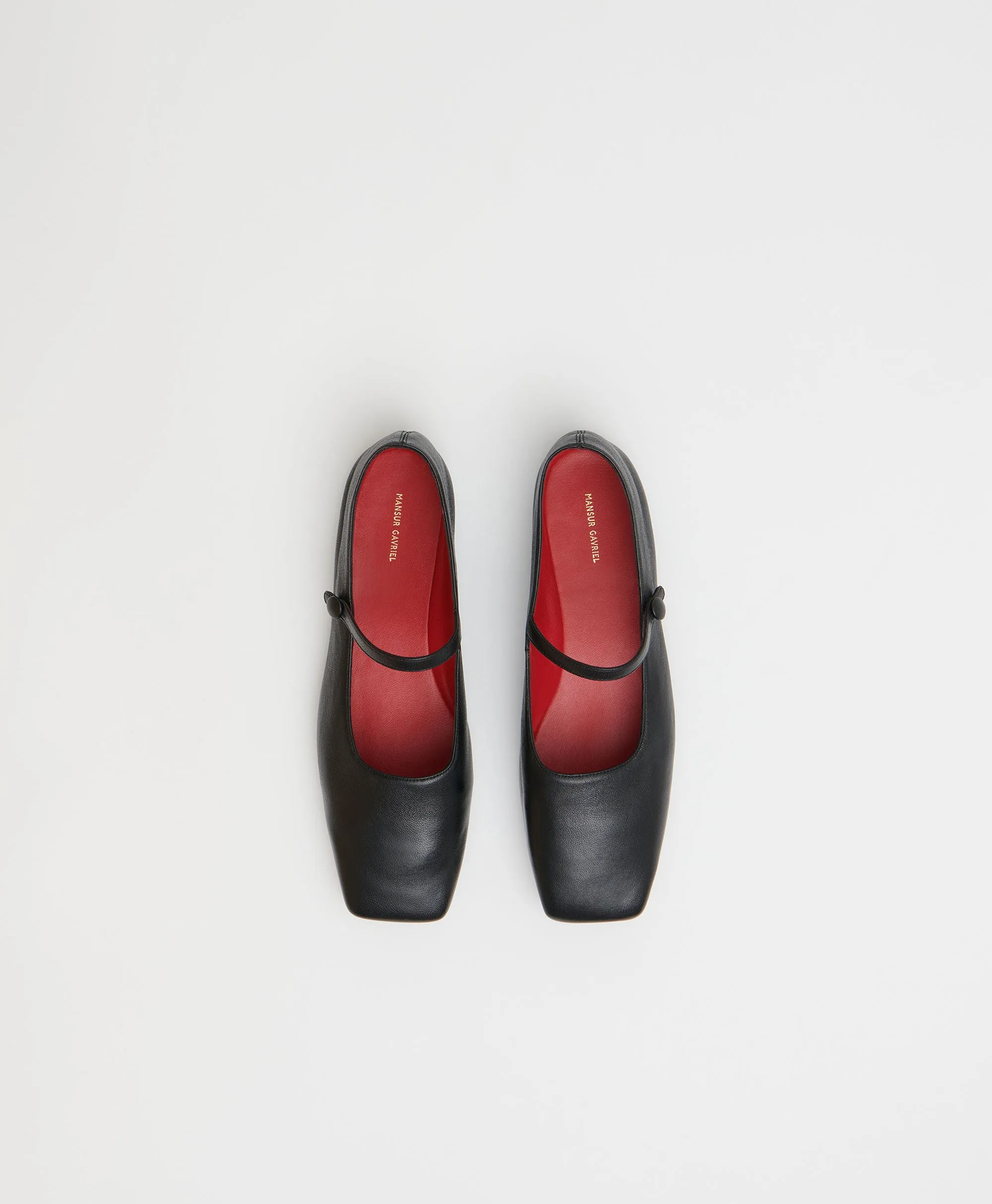 Square Toe Mary Jane - Black/Flamma