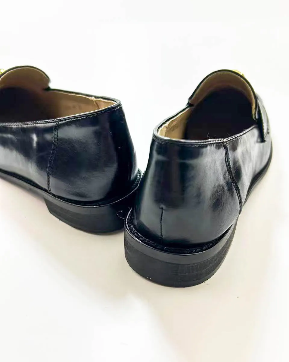 Square Toe Solid Loafers