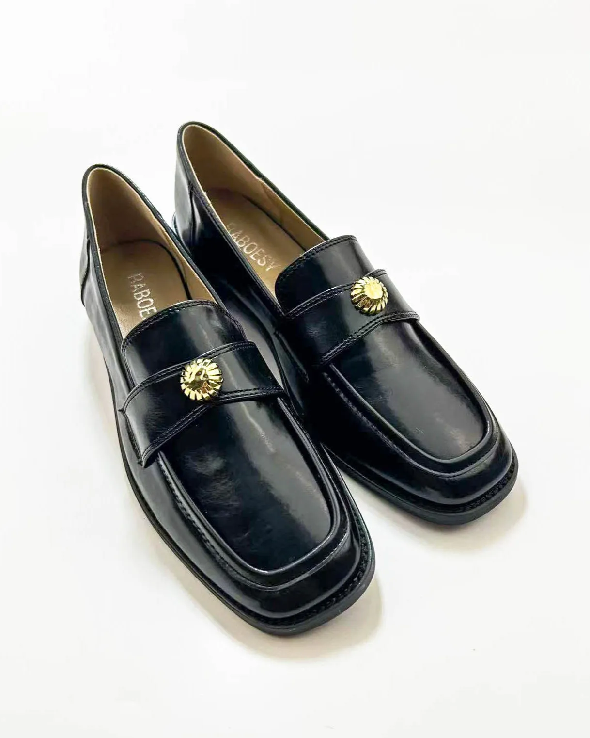Square Toe Solid Loafers