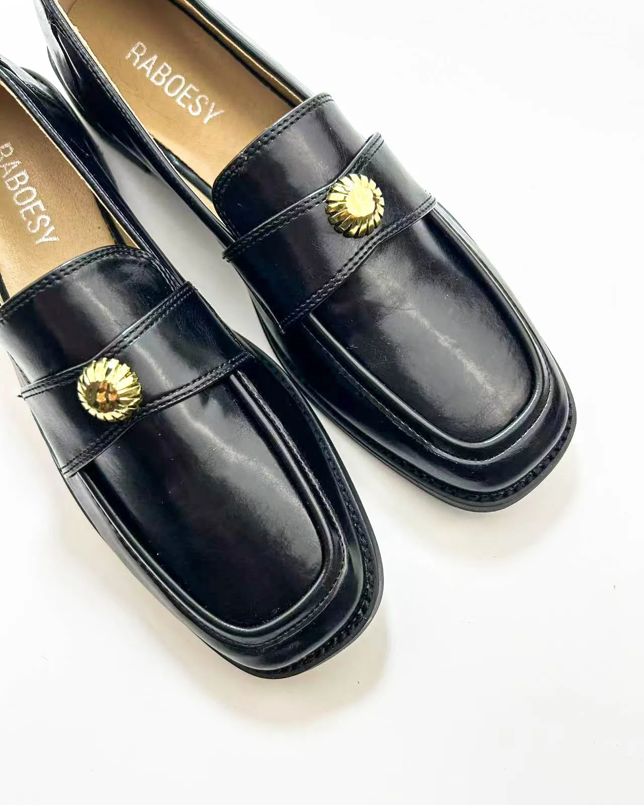 Square Toe Solid Loafers
