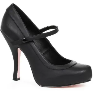 SS-423-BABYDOLL Costume Pump | Black Faux Leather