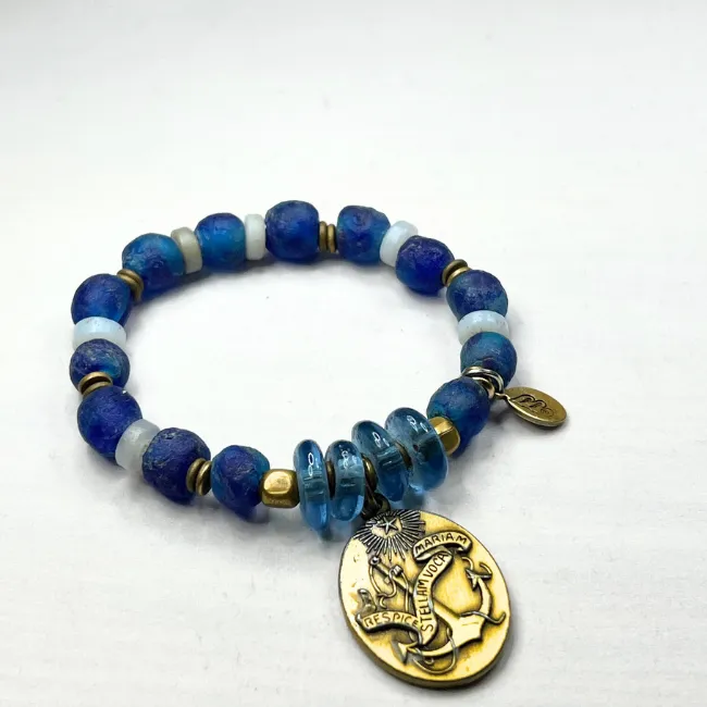 Stella Maris Bracelet-Made with Recycled Beads