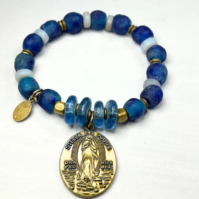 Stella Maris Bracelet-Made with Recycled Beads