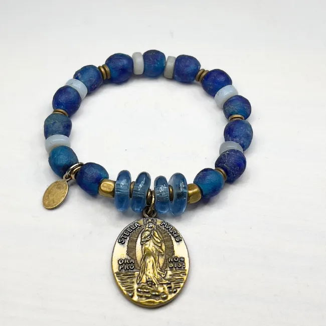 Stella Maris Bracelet-Made with Recycled Beads