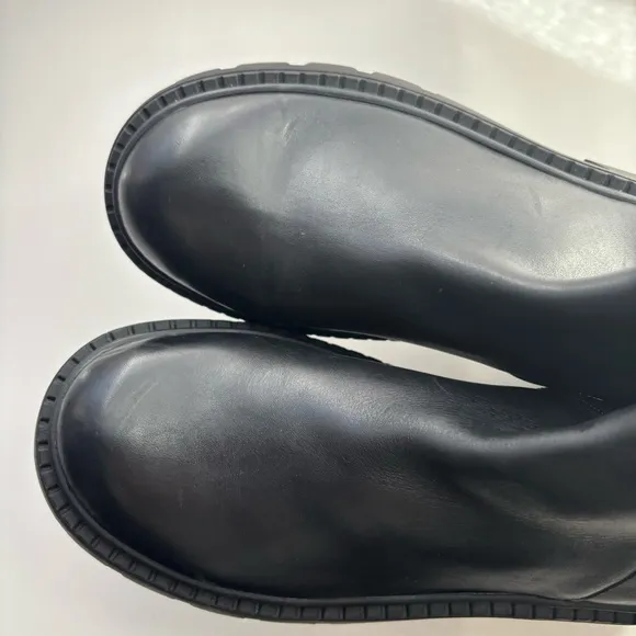 Steve Madden Sameera Black Leather Booties – Sz 8