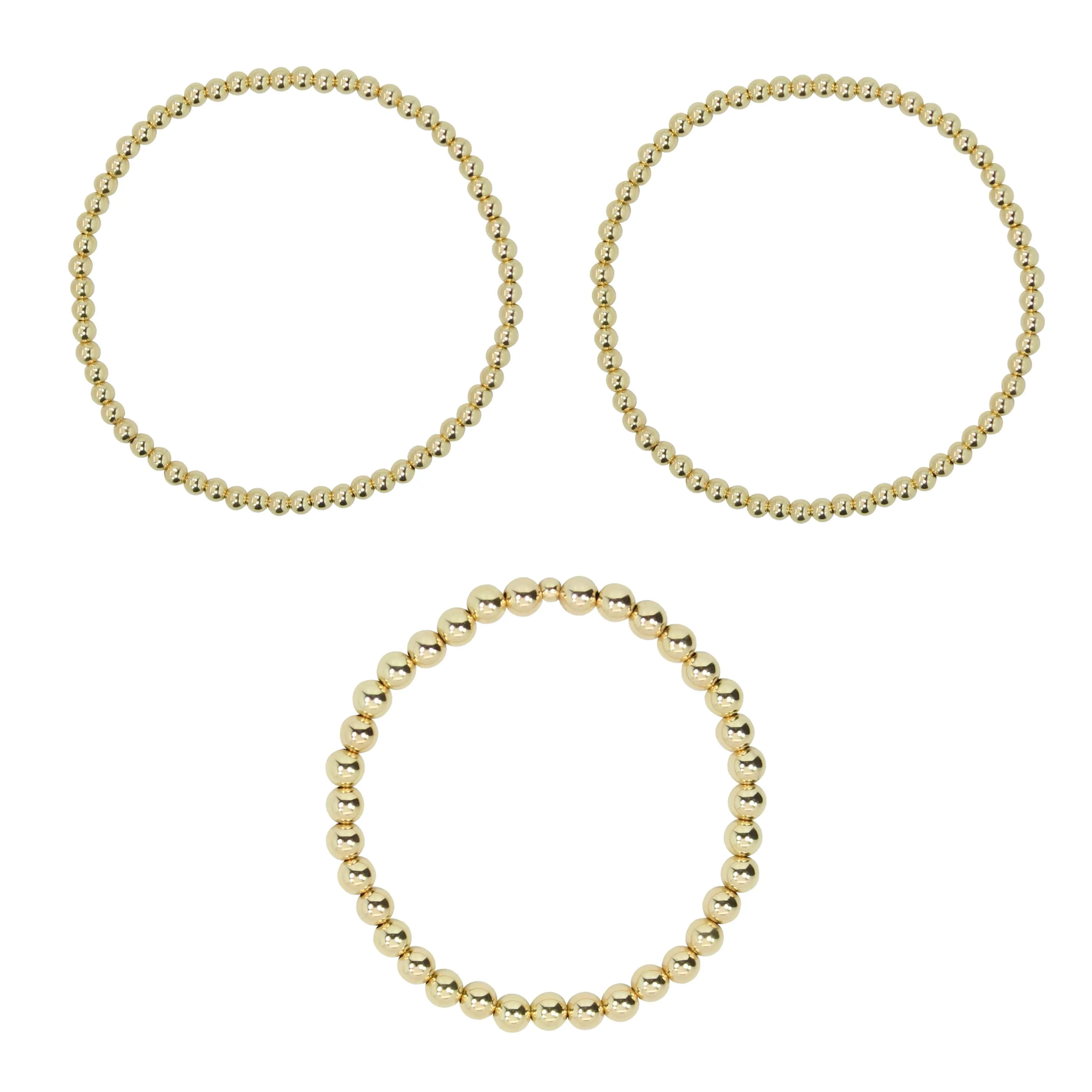 Stretchy Kindness Adult Bracelet Three-Pack (3MM   3MM   5MM beads)