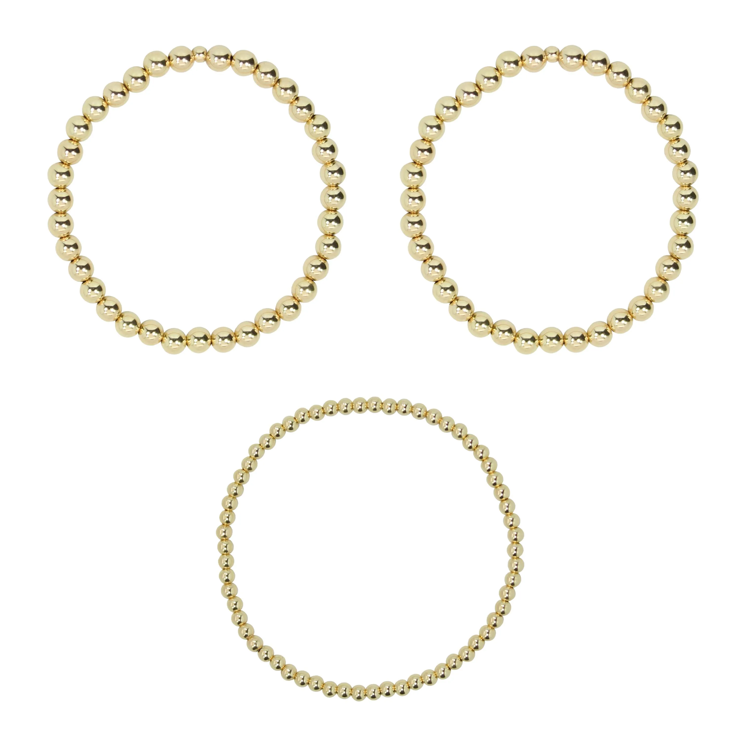 Stretchy Kindness Adult Bracelet Three-Pack (3MM   5MM   5MM beads)