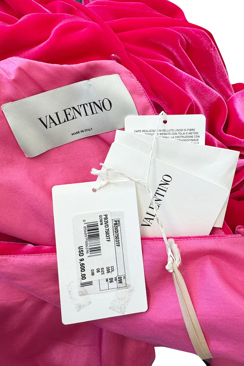 Sublime Resort 2018 Valentino by Pierpaolo Piccioli Brilliant Pink Velvet Dress w Side Cut Outs
