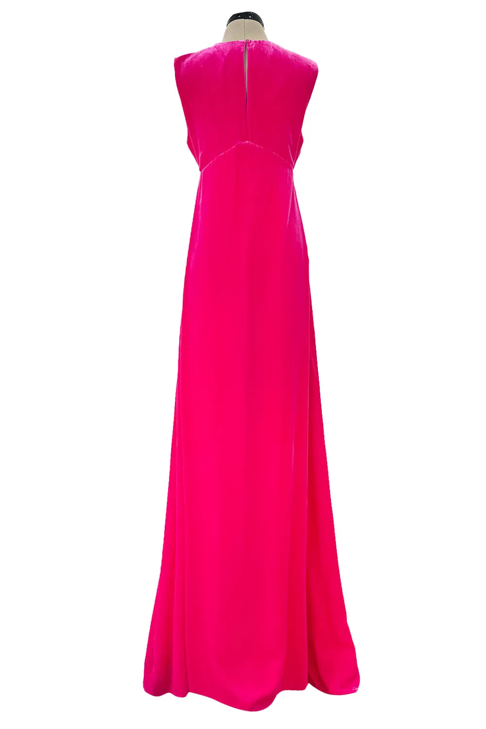 Sublime Resort 2018 Valentino by Pierpaolo Piccioli Brilliant Pink Velvet Dress w Side Cut Outs