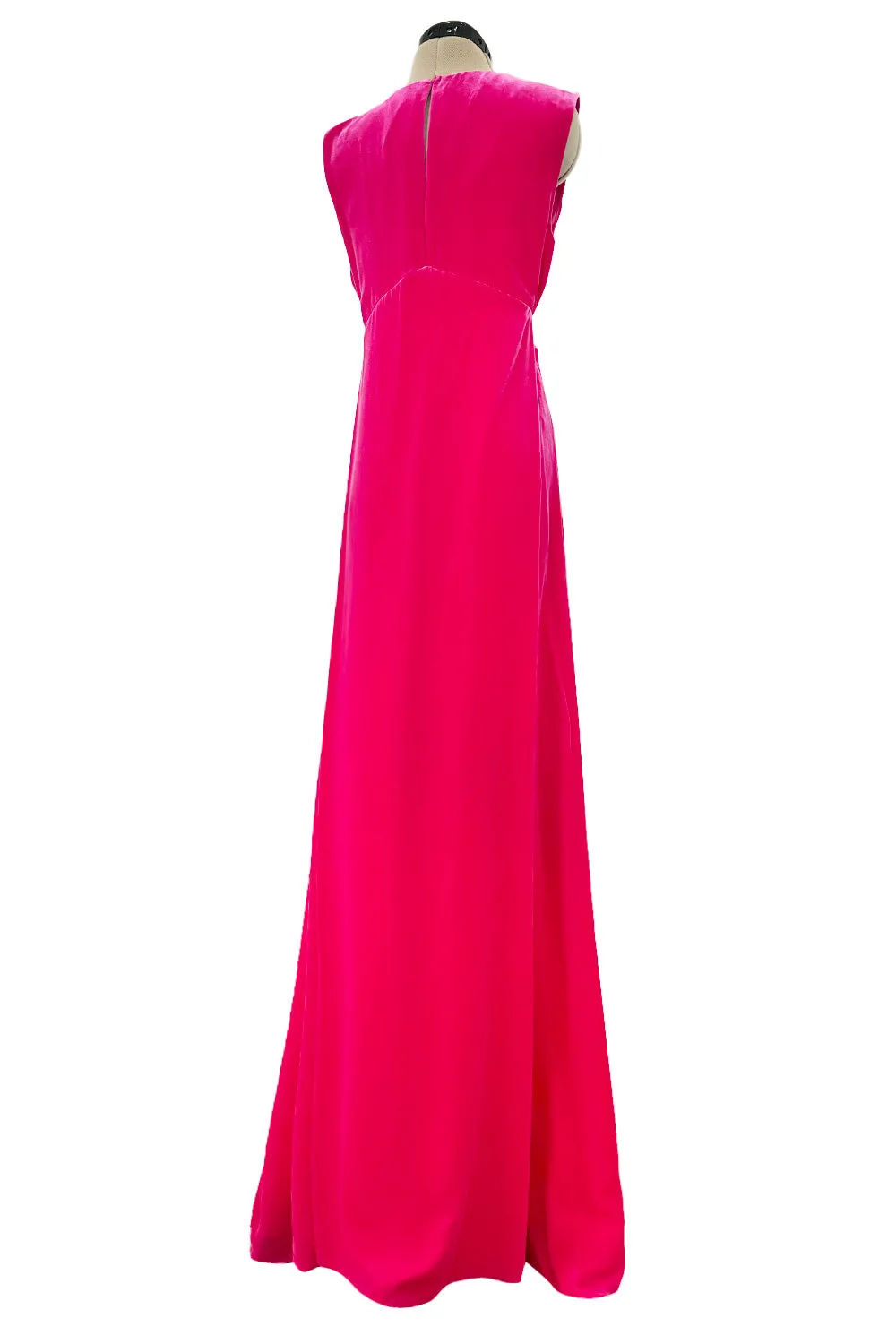 Sublime Resort 2018 Valentino by Pierpaolo Piccioli Brilliant Pink Velvet Dress w Side Cut Outs