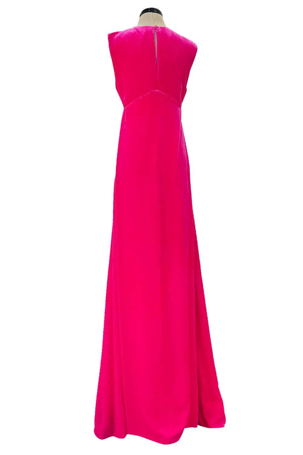 Sublime Resort 2018 Valentino by Pierpaolo Piccioli Brilliant Pink Velvet Dress w Side Cut Outs