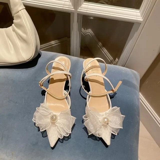 Summer new bow-knot pointed sandals