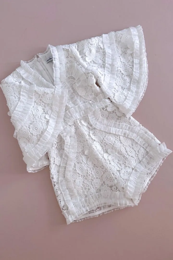 Sweet like a Flower Playsuit - Lotus Lace