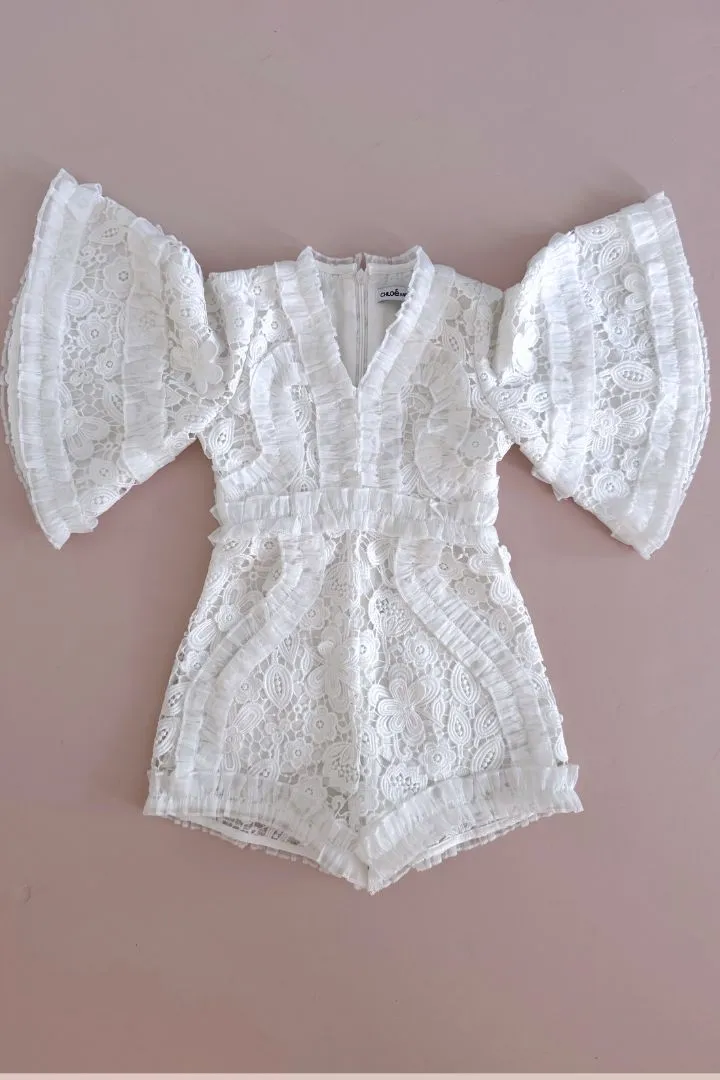 Sweet like a Flower Playsuit - Lotus Lace