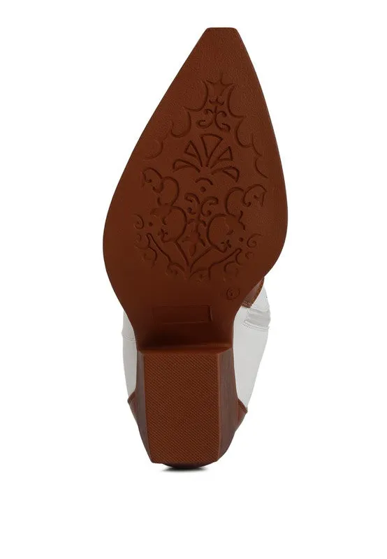 Tan/White Two-Tone Side Zip Wales Bootie