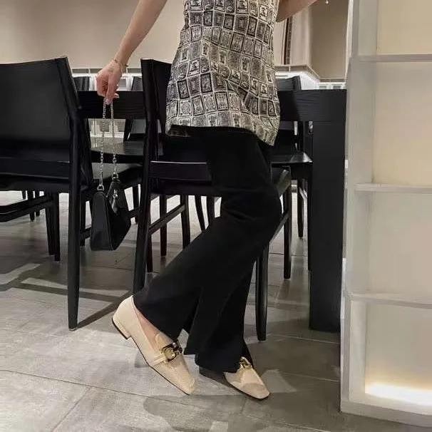 Tara Square Toe Buckle Loafers