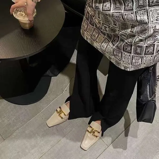 Tara Square Toe Buckle Loafers