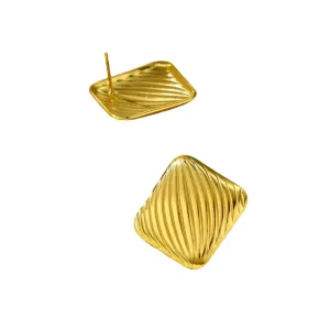 Textured Square Stud Earrings