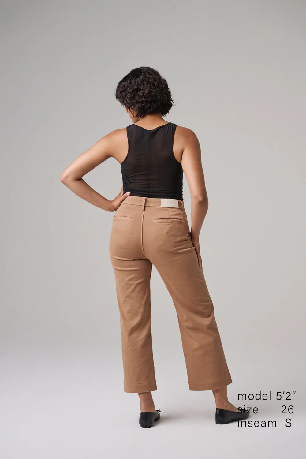 The Malibu Wide Chino Cropped  |  Camel