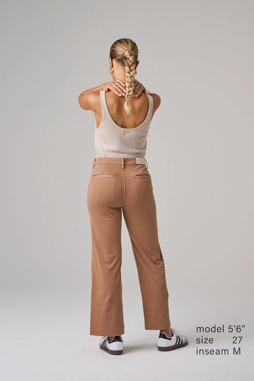 The Malibu Wide Chino Cropped  |  Camel