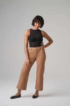 The Malibu Wide Chino Cropped  |  Camel