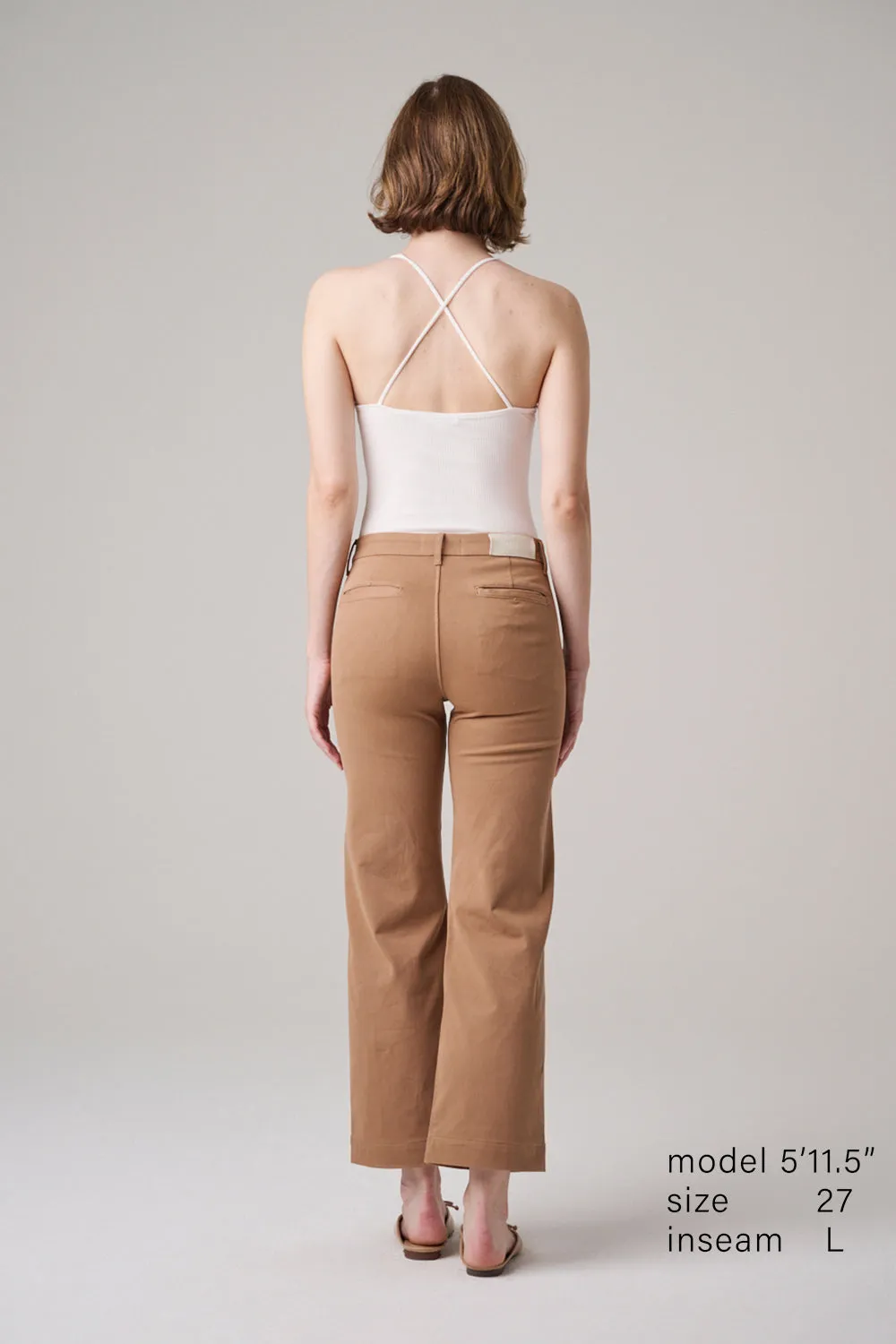 The Malibu Wide Chino Cropped  |  Camel