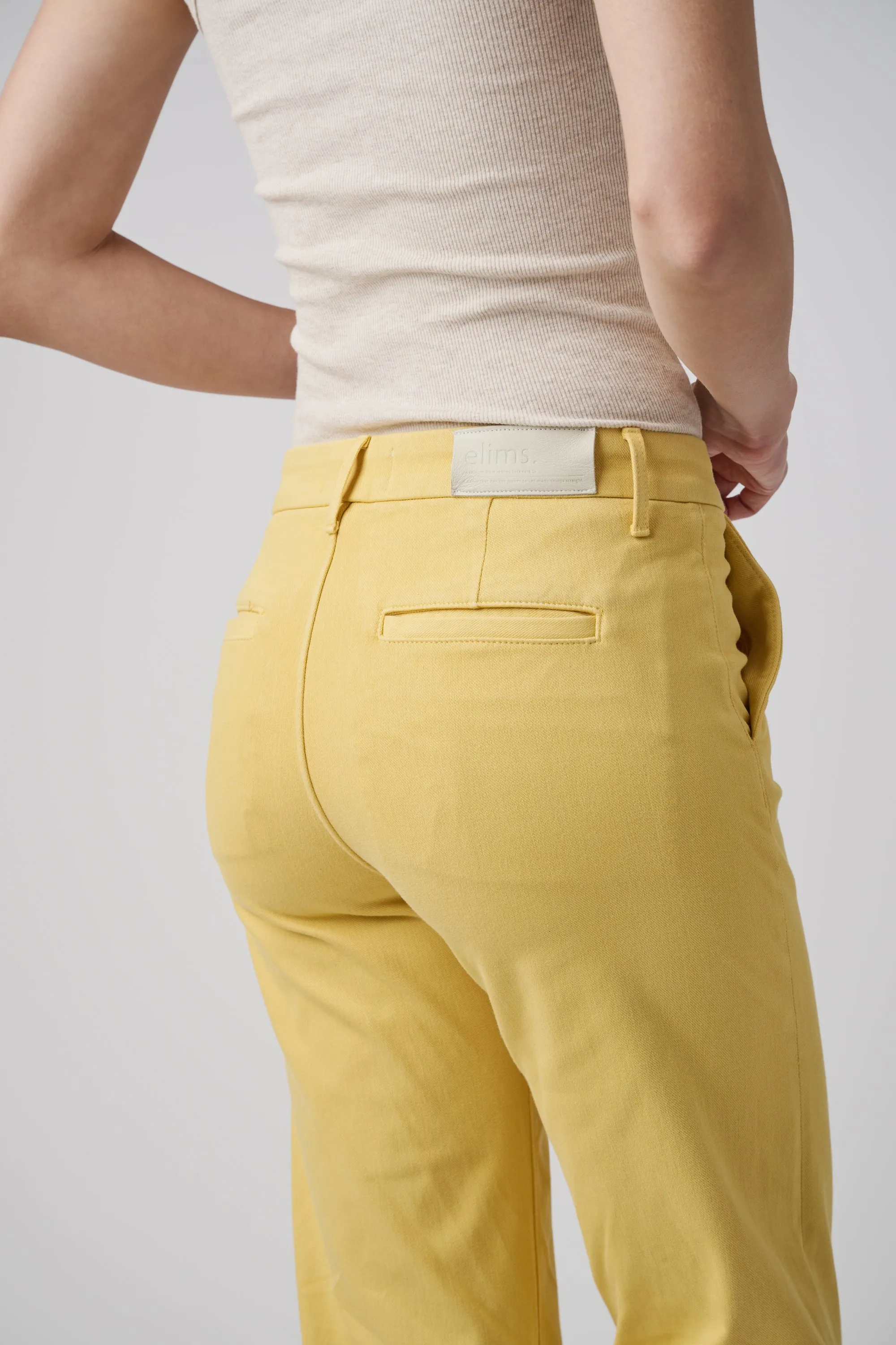 The Malibu Wide Chino Cropped  |  Marigold