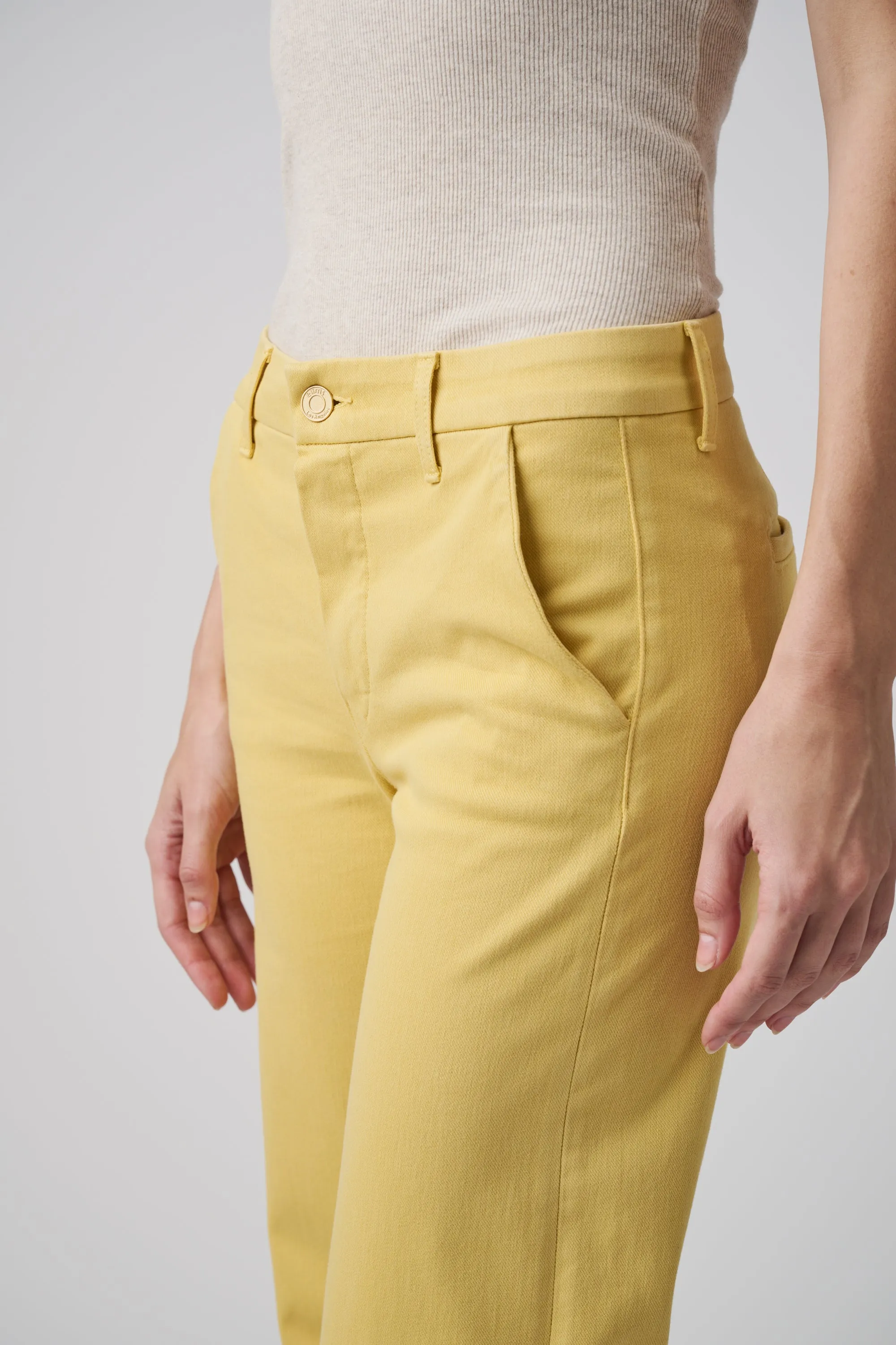 The Malibu Wide Chino Cropped  |  Marigold