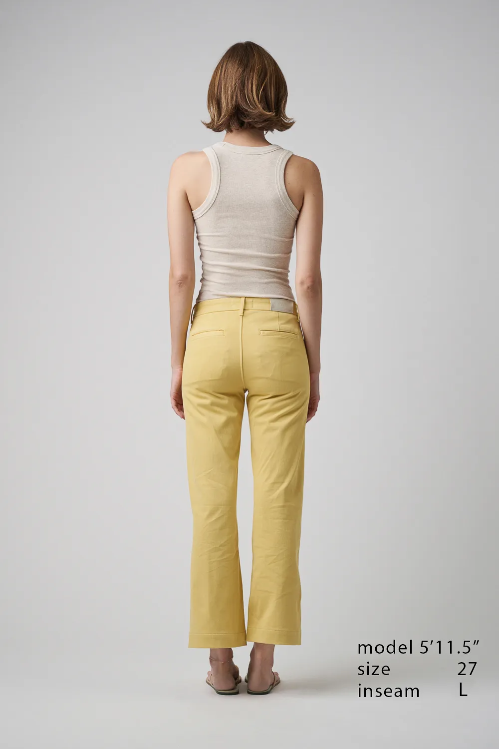 The Malibu Wide Chino Cropped  |  Marigold