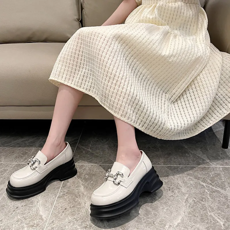 Thick Sole Loafers Plus Size Women's Shoes