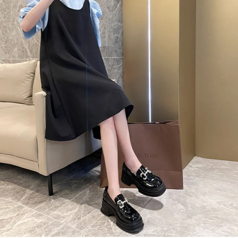 Thick Sole Loafers Plus Size Women's Shoes