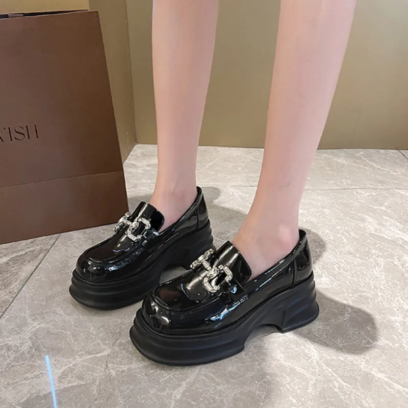 Thick Sole Loafers Plus Size Women's Shoes