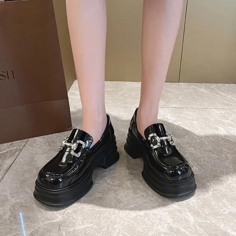 Thick Sole Loafers Plus Size Women's Shoes