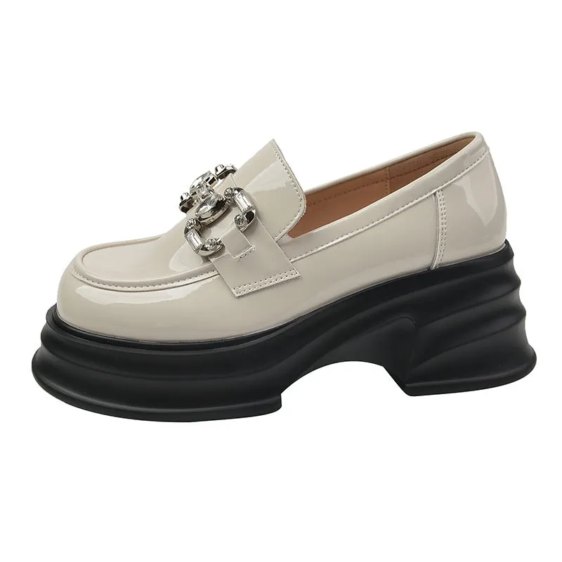 Thick Sole Loafers Plus Size Women's Shoes