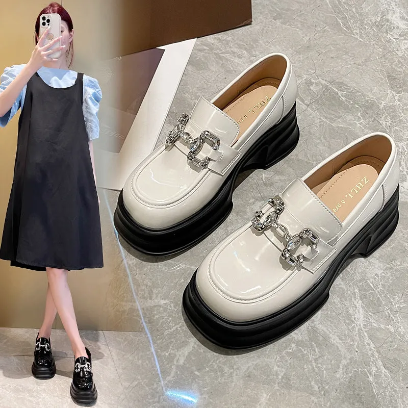 Thick Sole Loafers Plus Size Women's Shoes
