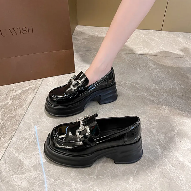 Thick Sole Loafers Plus Size Women's Shoes