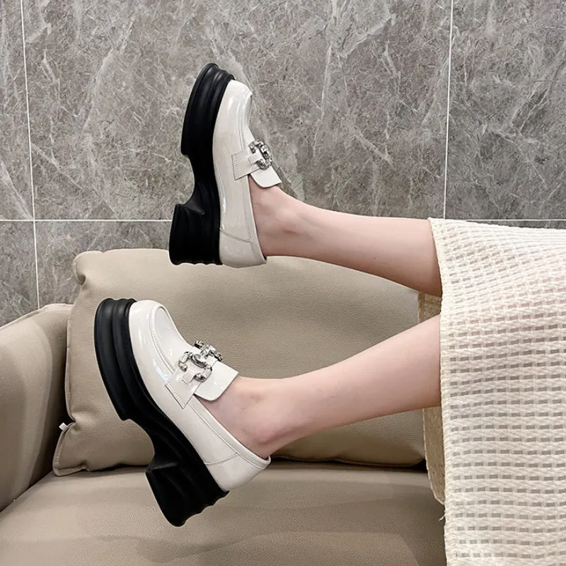 Thick Sole Loafers Plus Size Women's Shoes