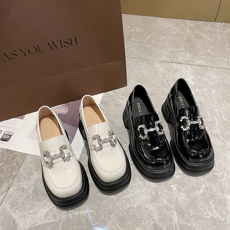 Thick Sole Loafers Plus Size Women's Shoes