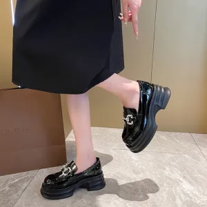 Thick Sole Loafers Plus Size Women's Shoes
