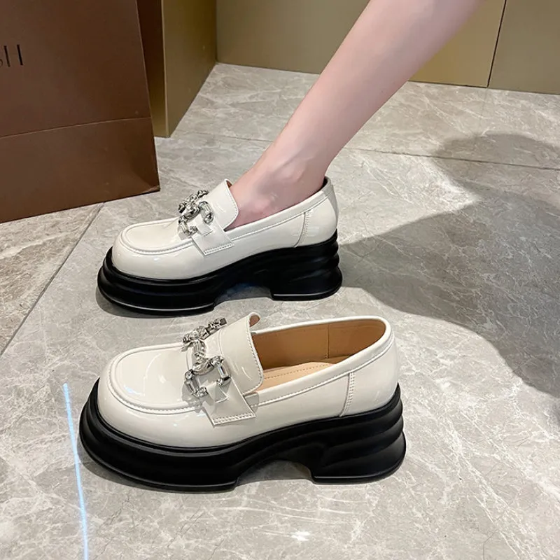 Thick Sole Loafers Plus Size Women's Shoes