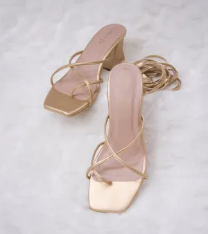 Tie-Fy Square Toe Block Heels