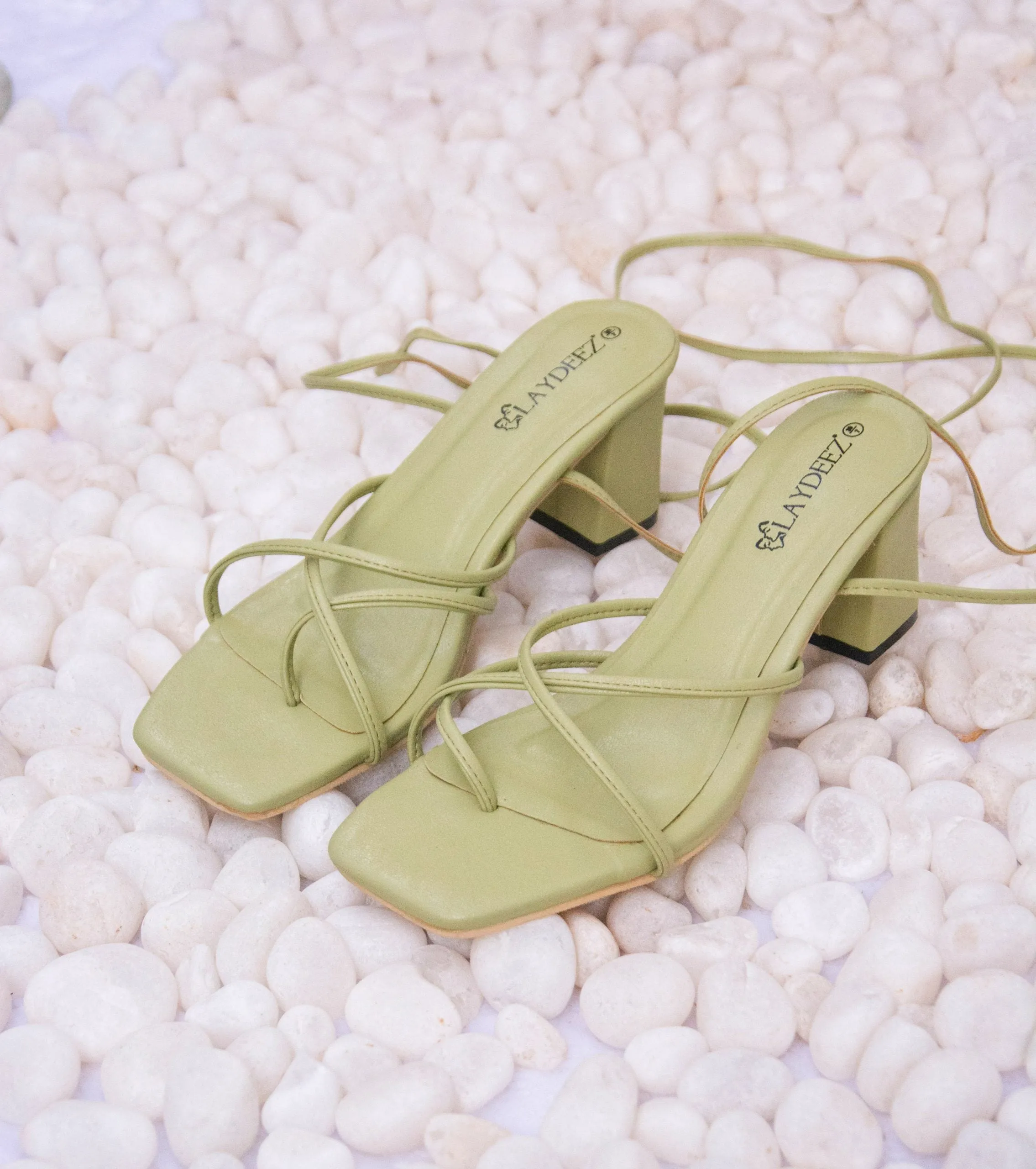 Tie-Fy Square Toe Block Heels