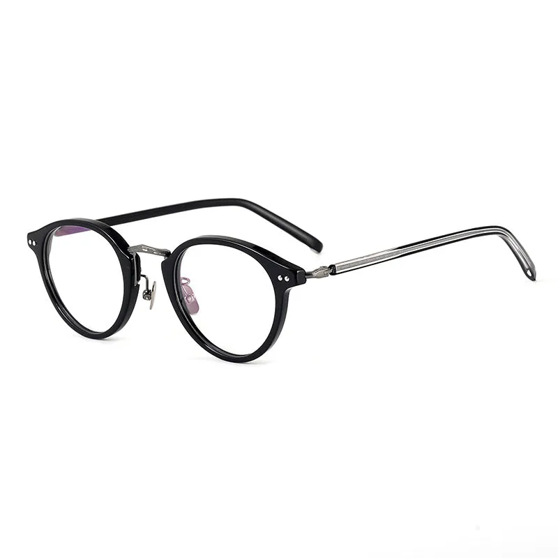 Titanium Round Glasses Frame 9096