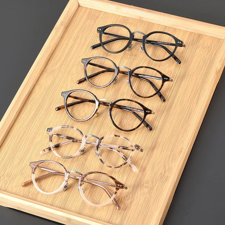 Titanium Round Glasses Frame 9096
