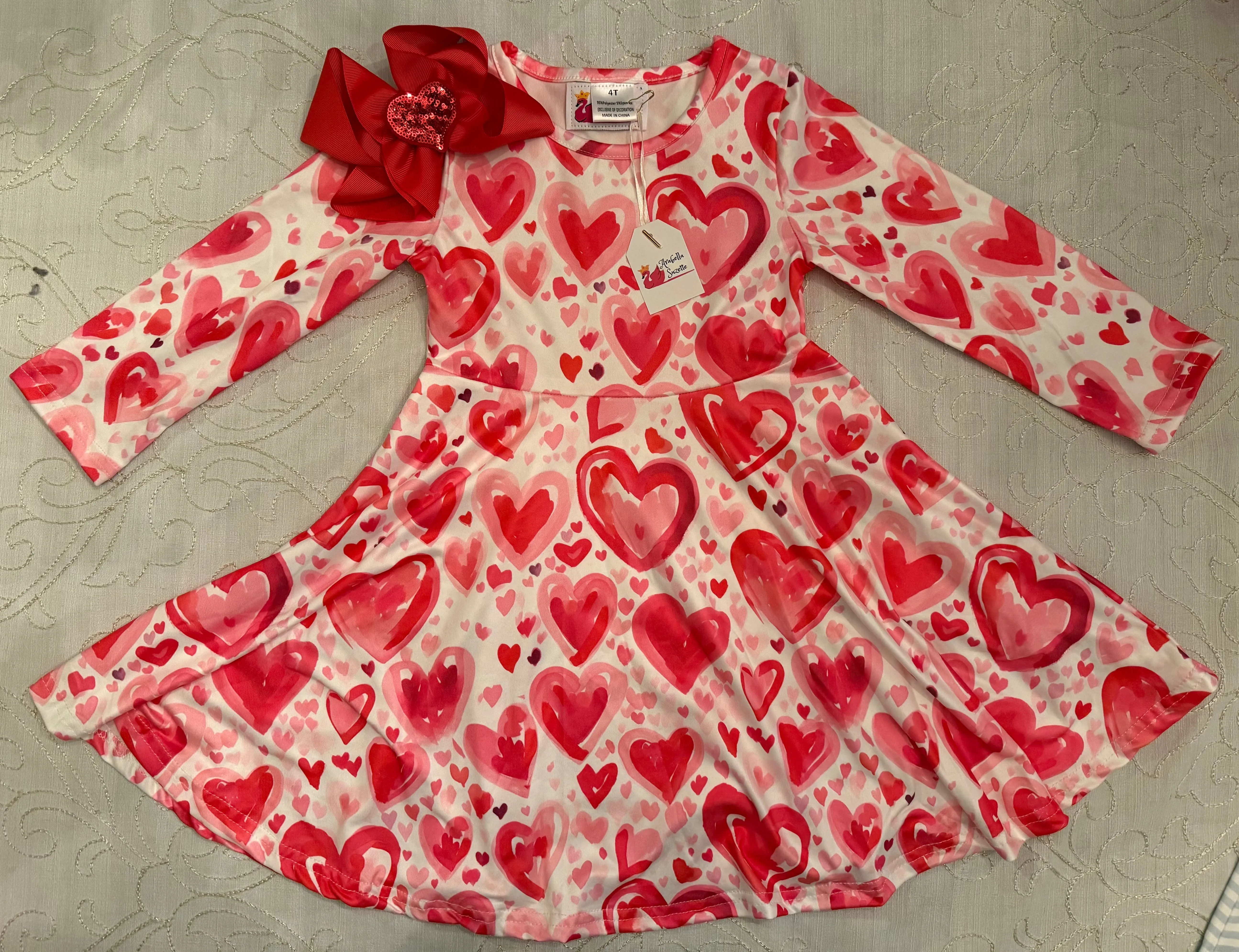 Valentine’s Watercolor Hearts Dress