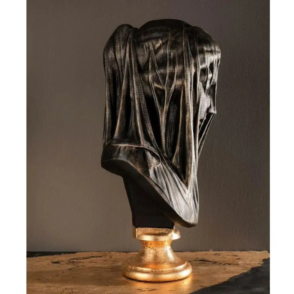 Veiled Virgin Mary Bust Statue