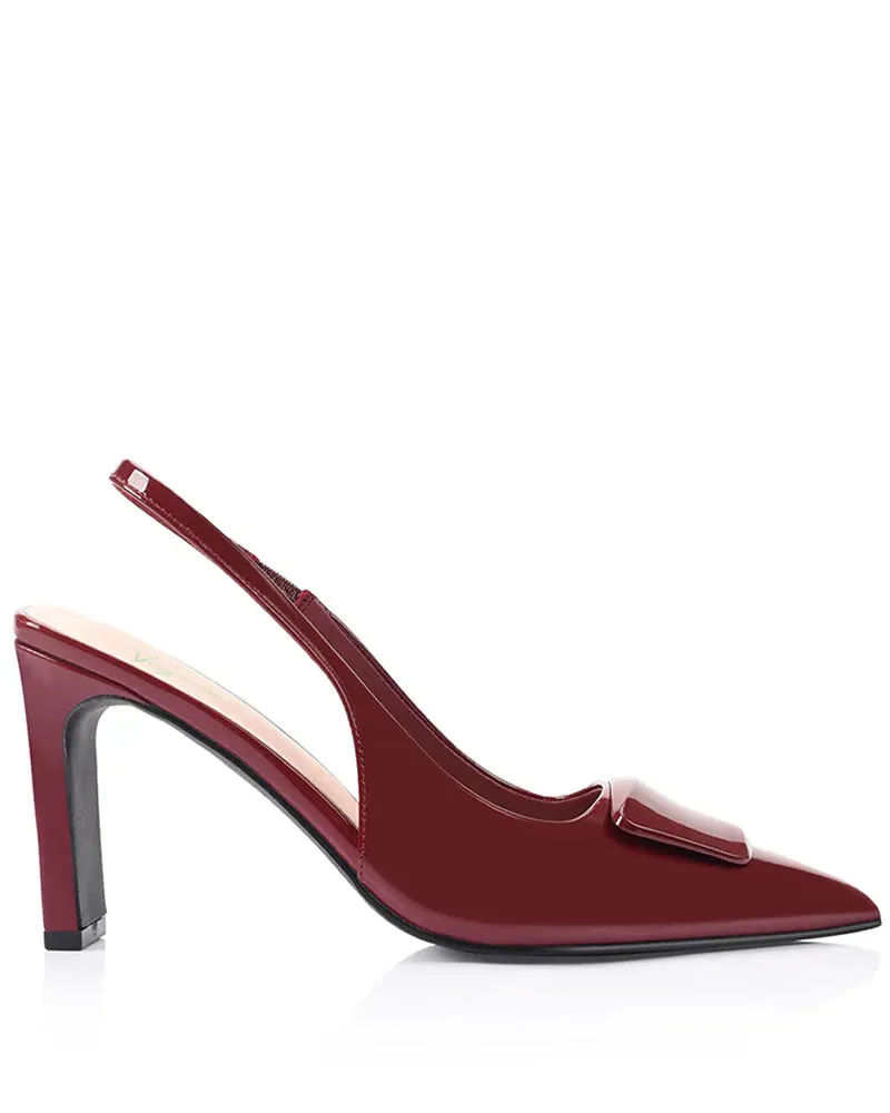 Verali Konga Slingback Block Heels - Patent